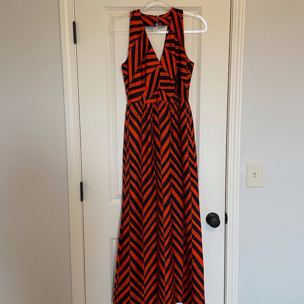 Milly of New York Silk Striped Maxi Dress